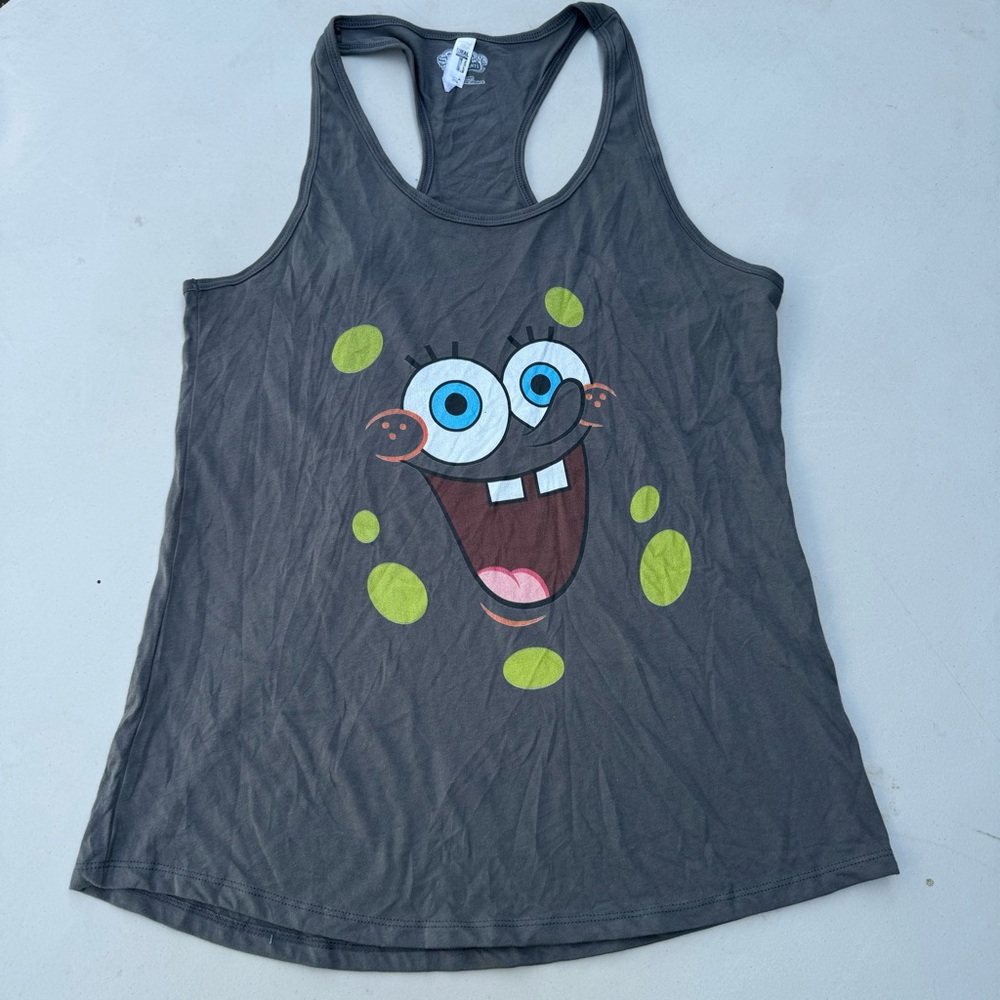 NEW SPONGEBOB SQUAREPANTS GRAY TANK TOP SZ 2XL